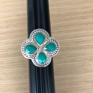 Anna Beck Gili rimmed green chrysoprase and sterling silver